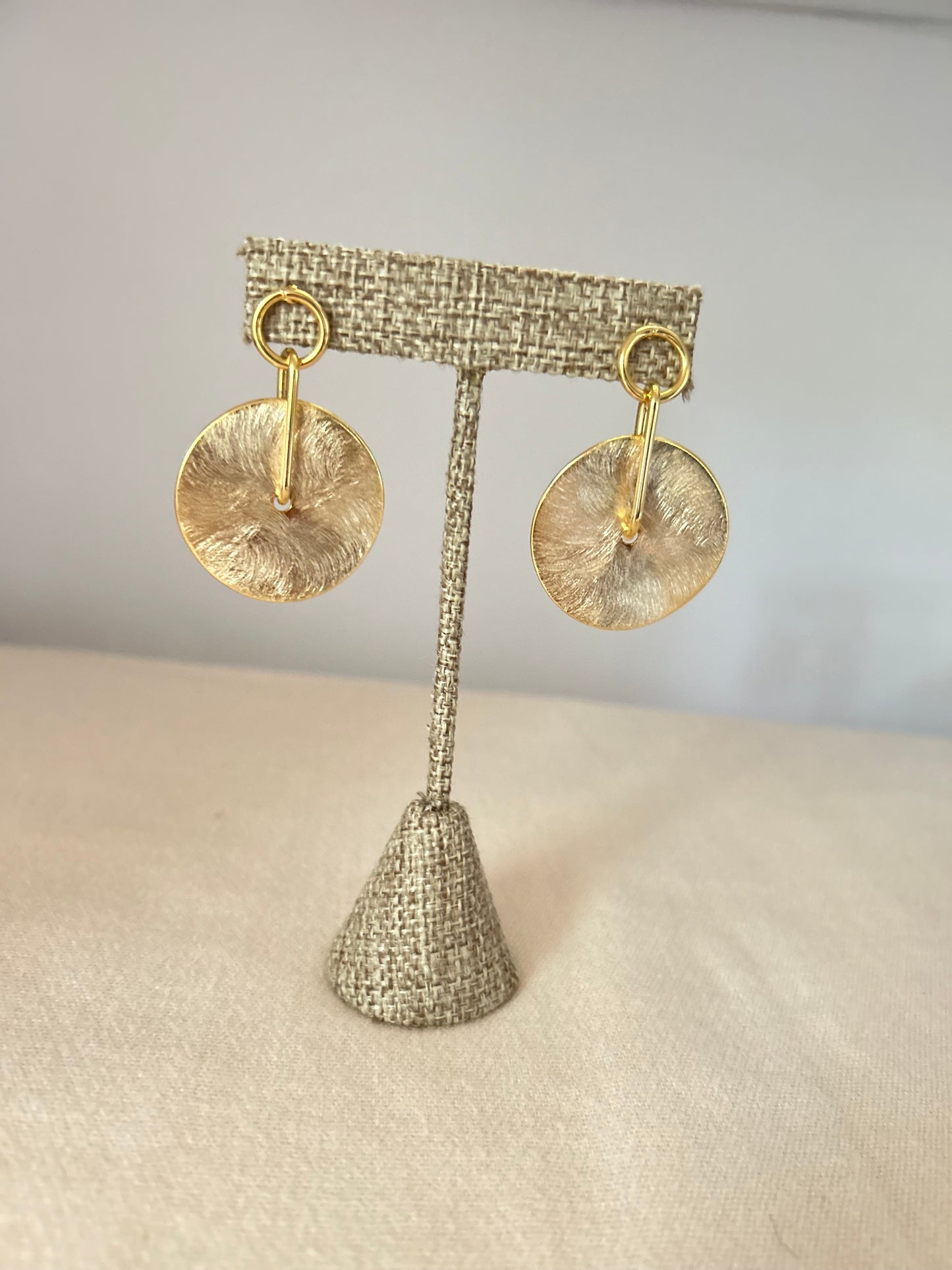 Gold Disc Earrings