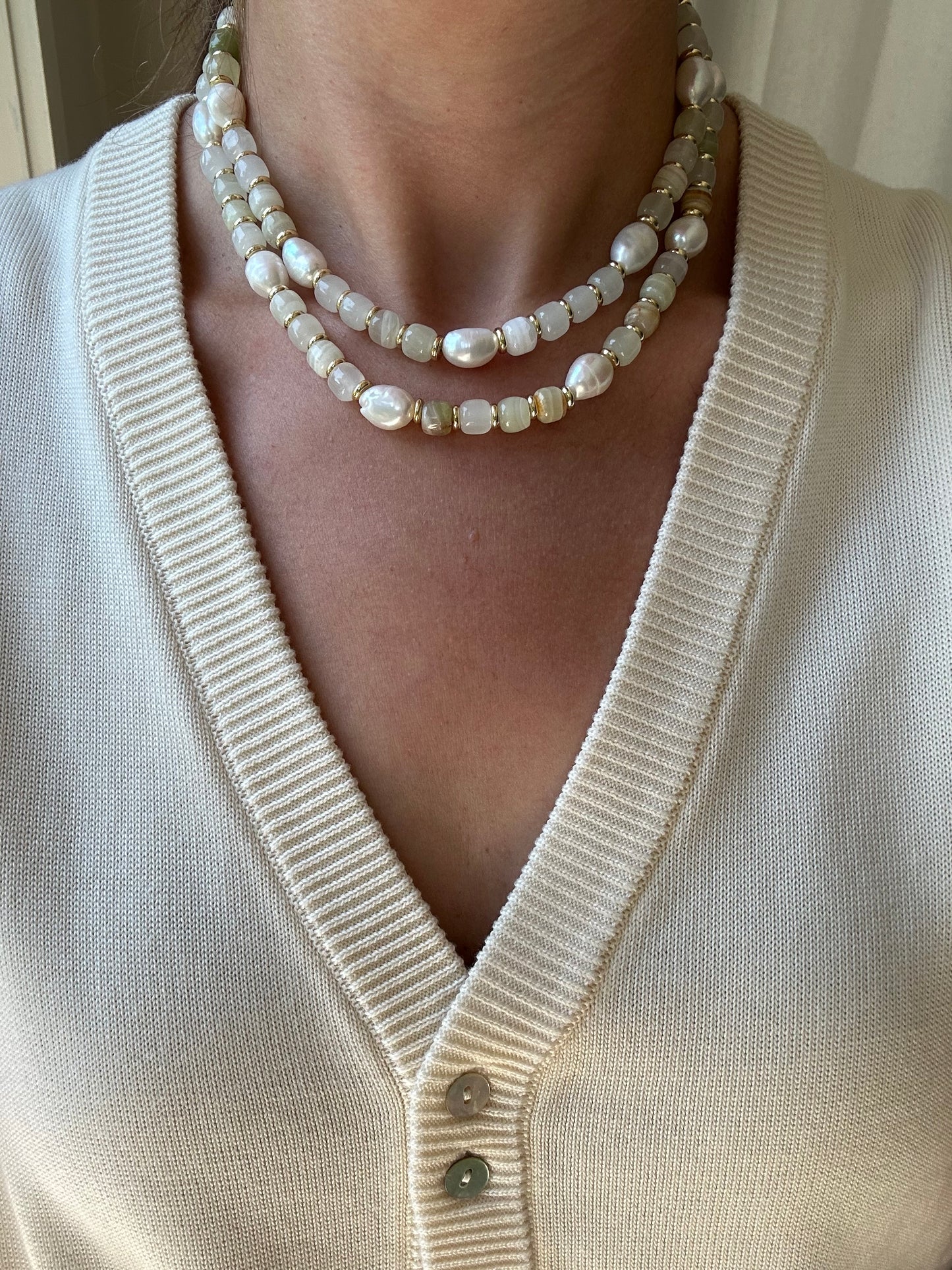 Long Soft Hues Necklace