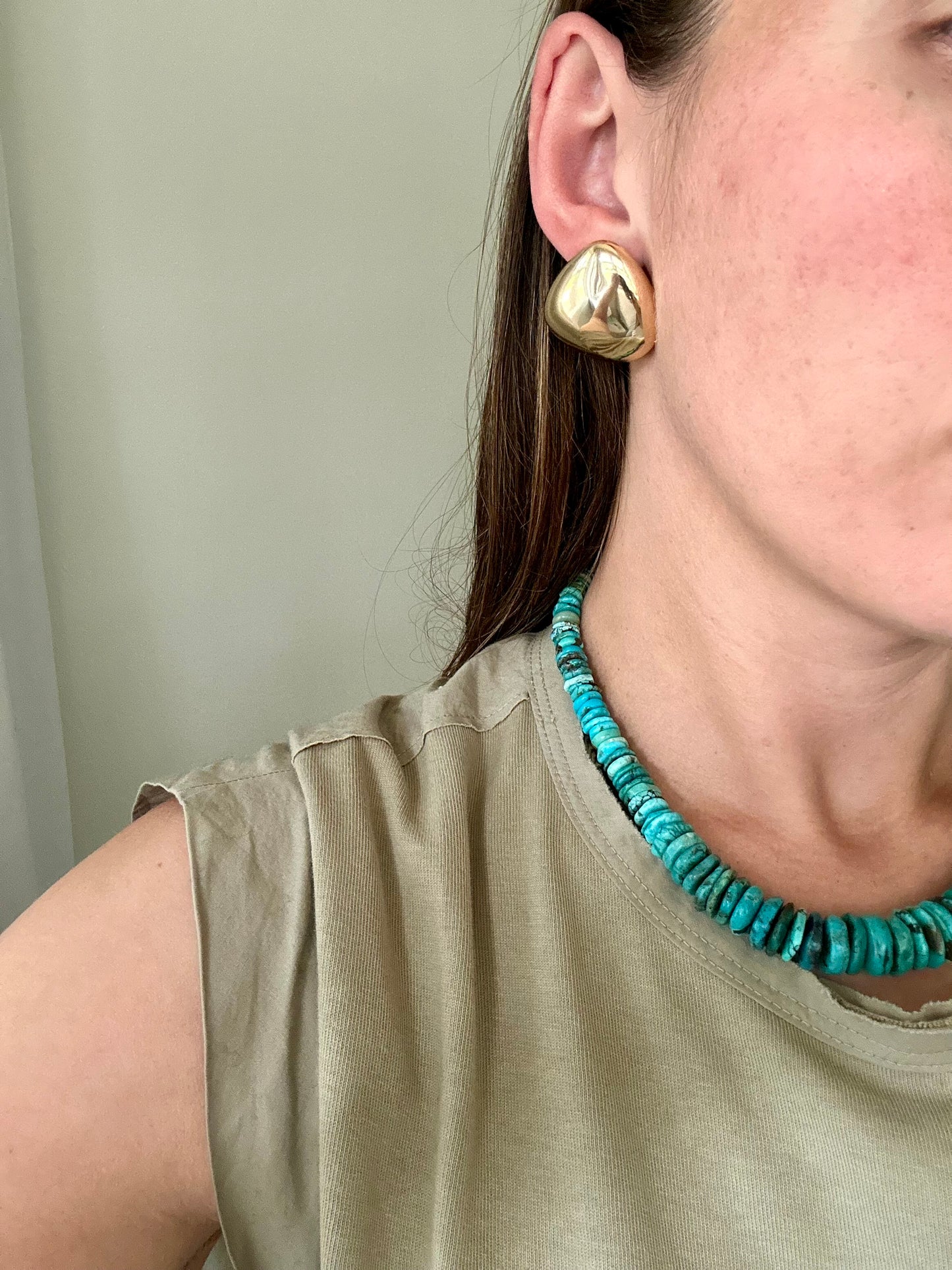 Gold Triangular Earring