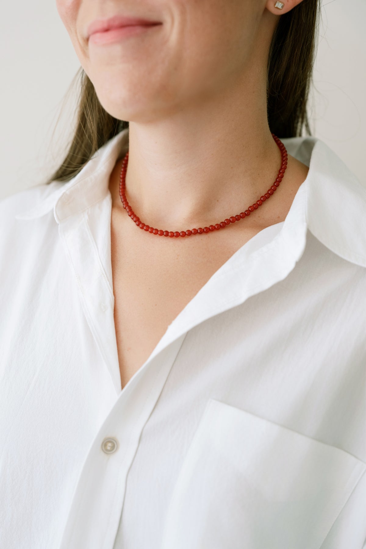 Mini Red Carnelian Necklace