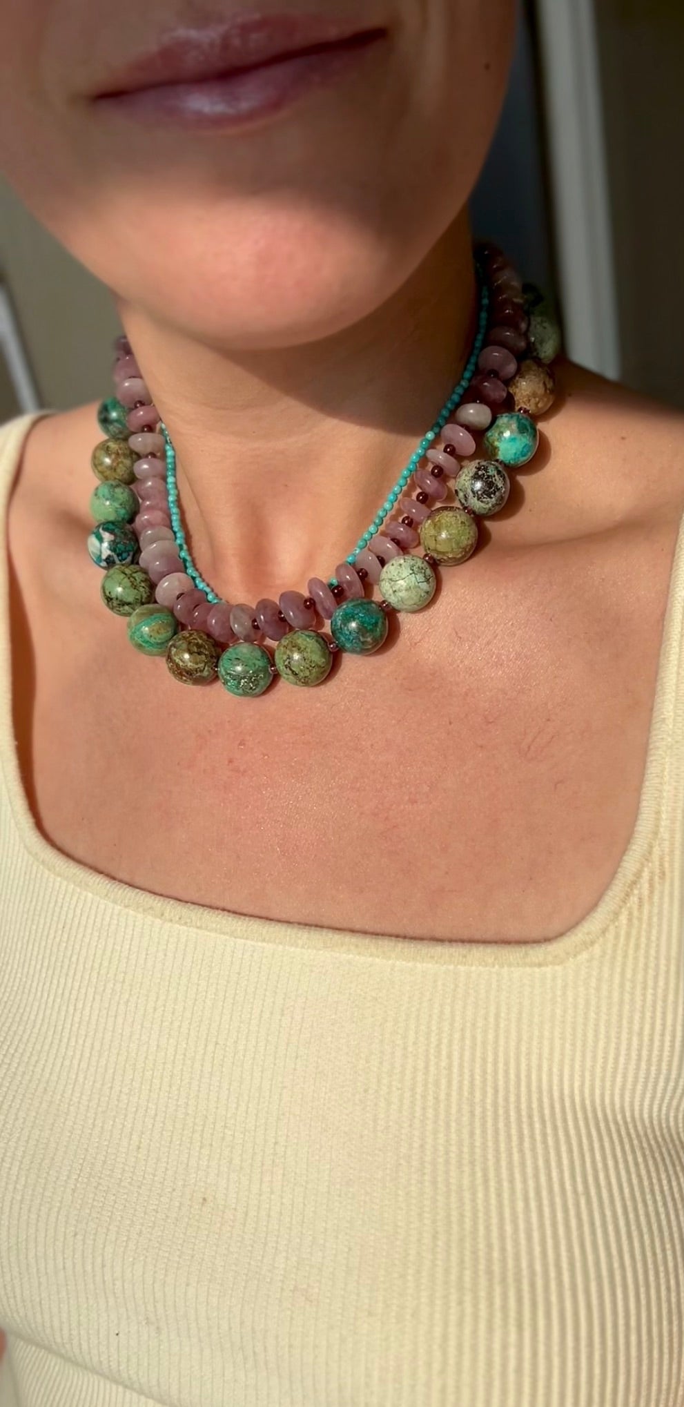 Mini Round Turquoise Necklace
