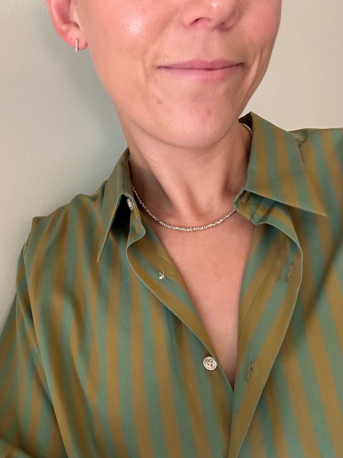 Brushed Silver Necklace