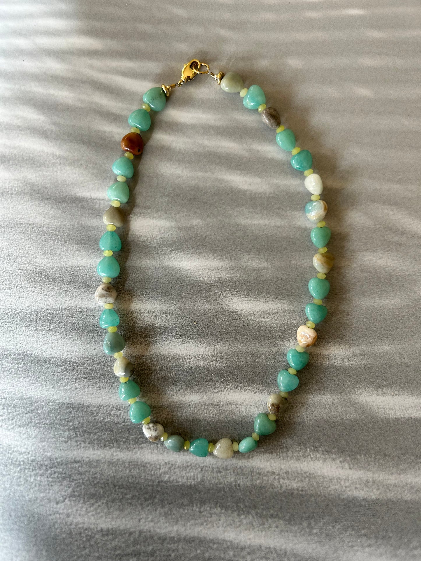 Amazonite Heart Necklace