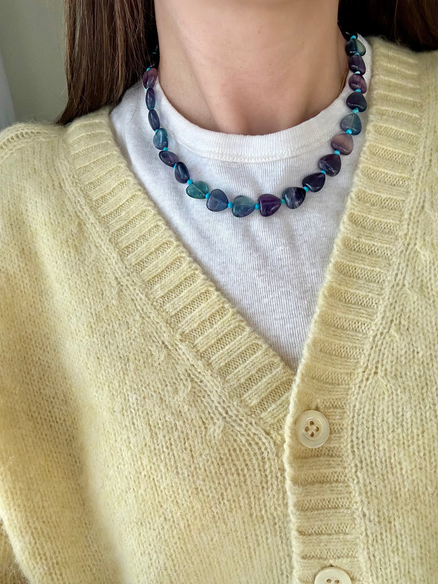 Fluorite Heart Necklace