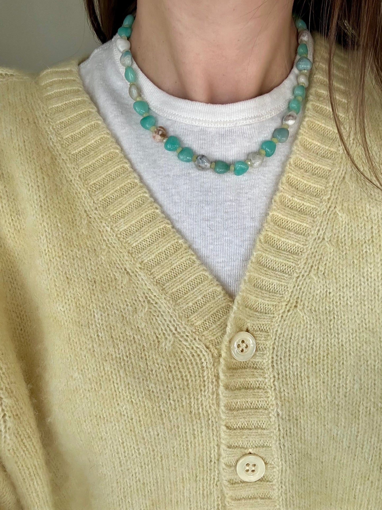 Amazonite Heart Necklace