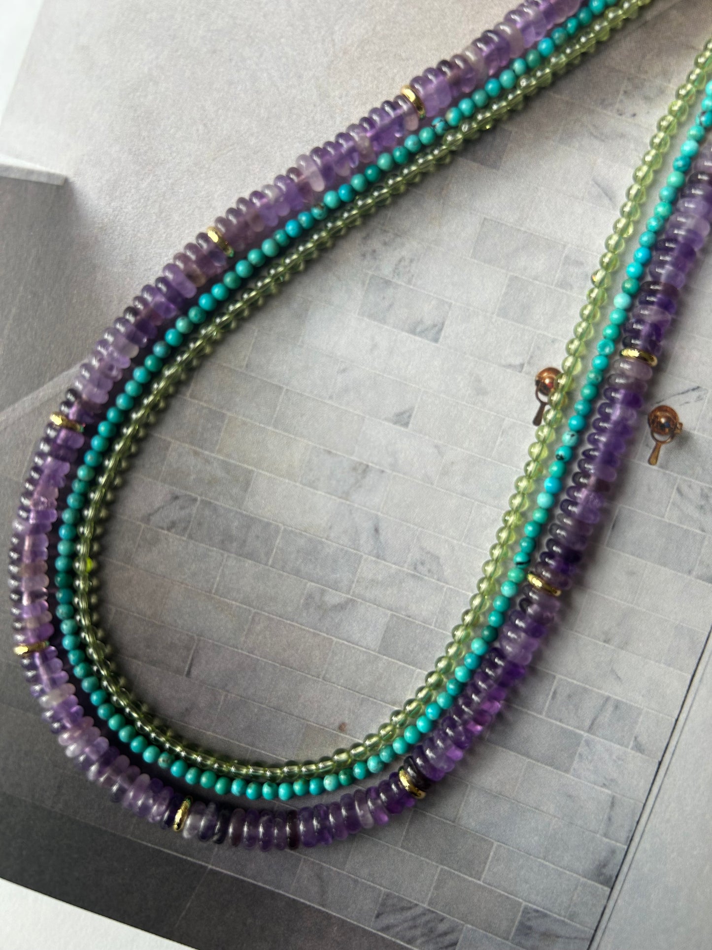 Amethyst and Gold Necklace