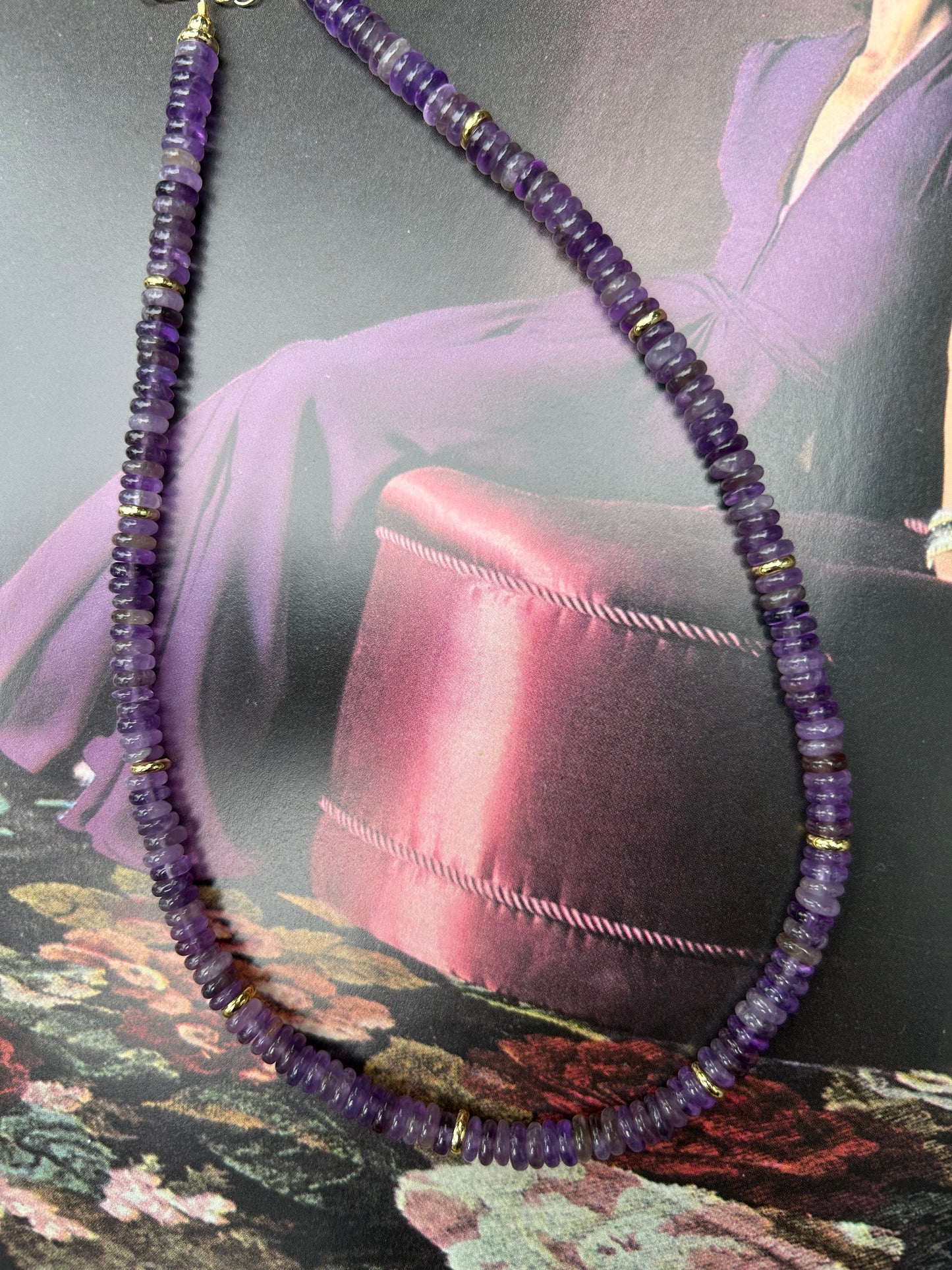 Amethyst and Gold Necklace