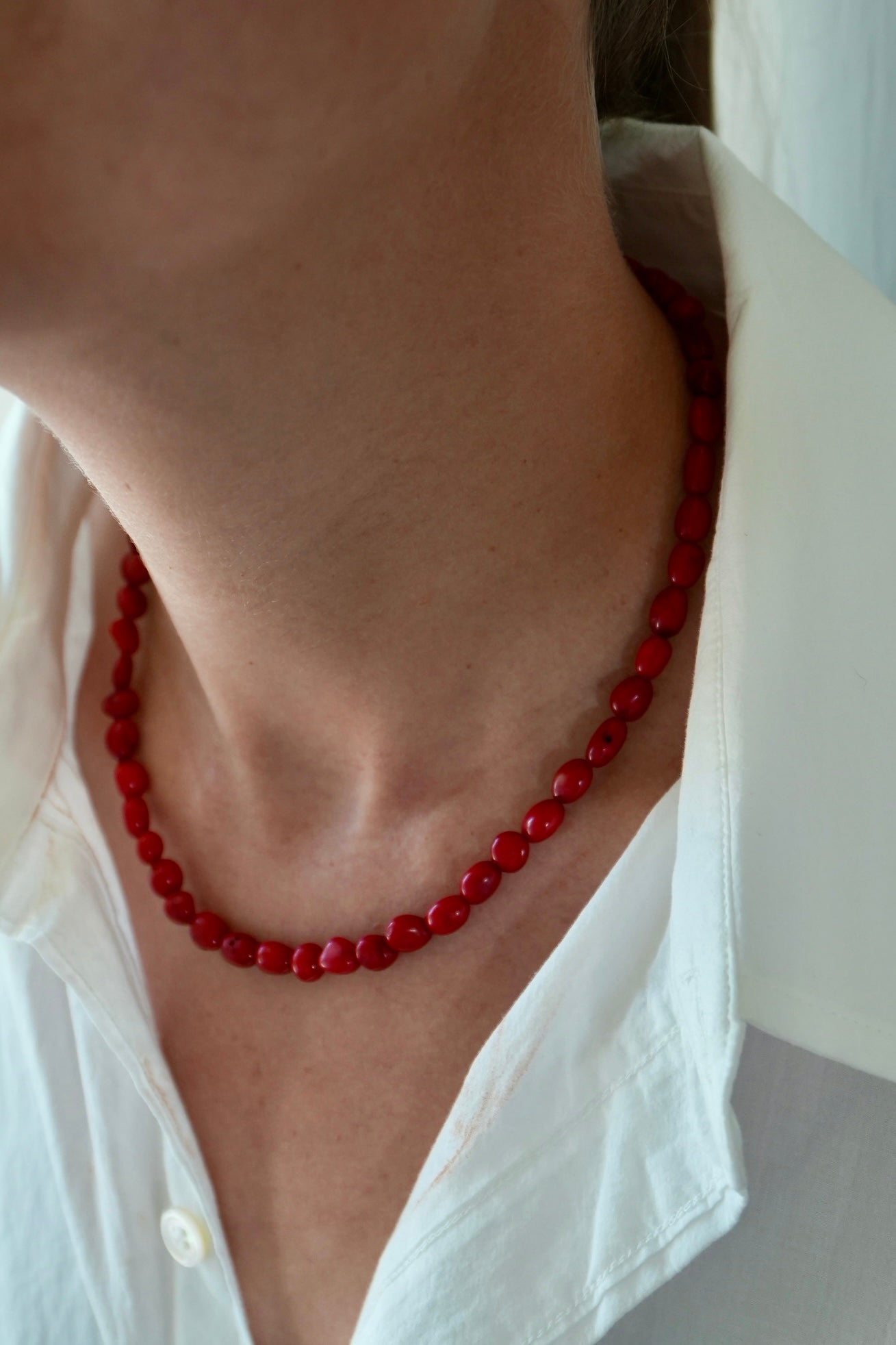 Coral Nugget Necklace