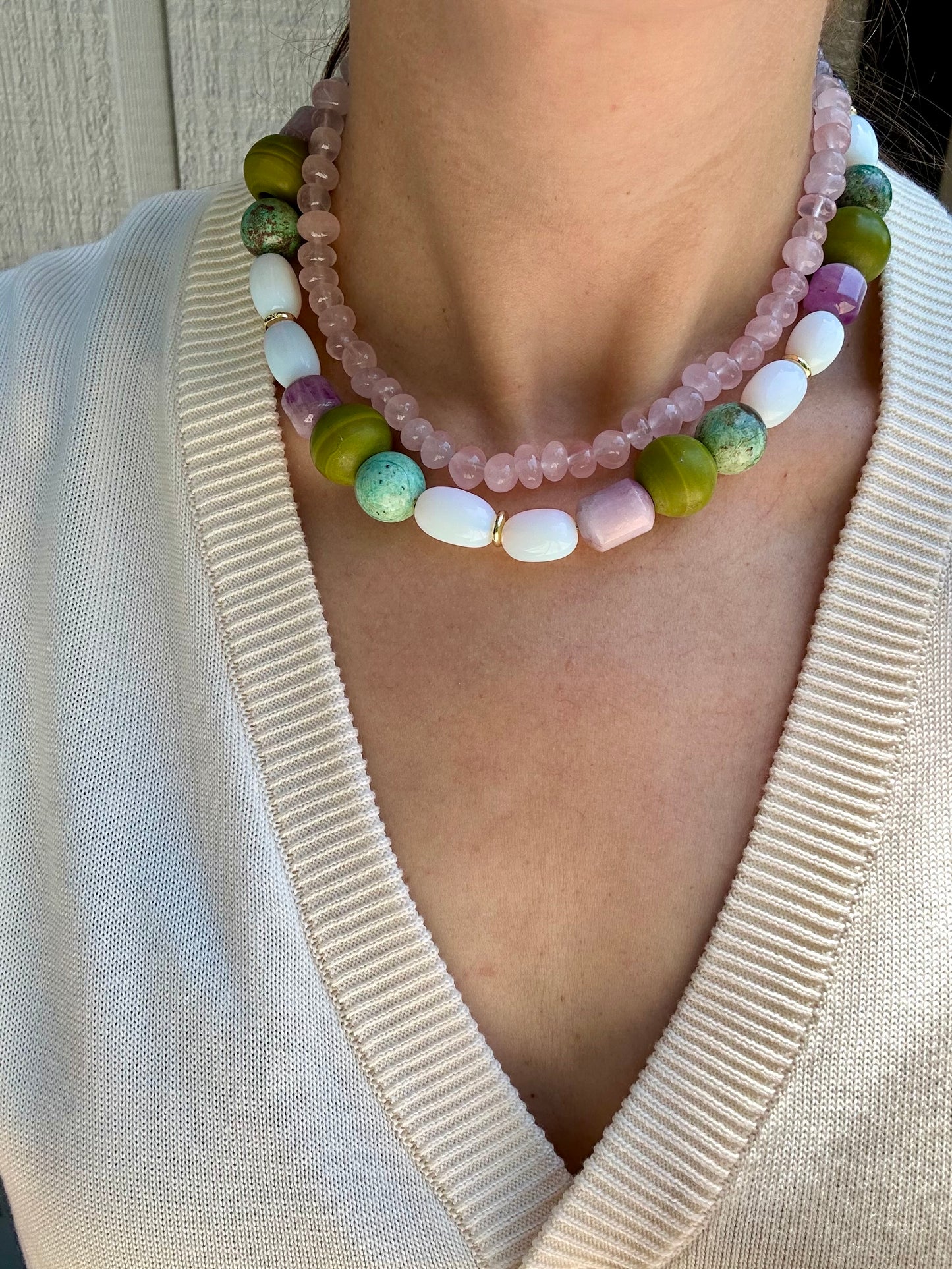 Pink Pebbles Necklace