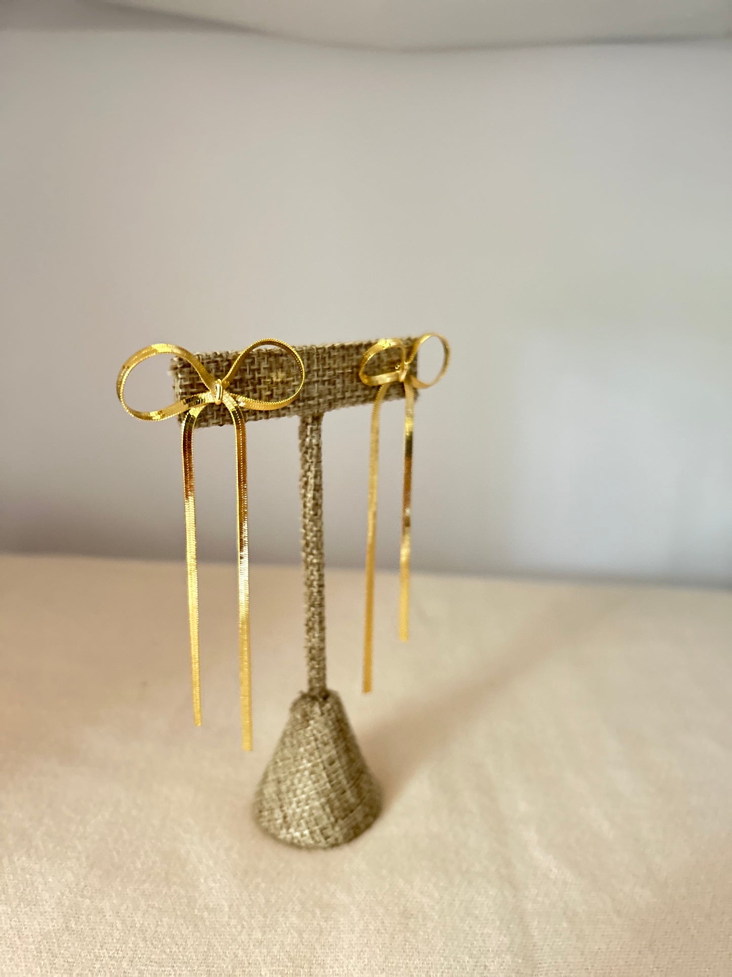 Gold Bow Earrings