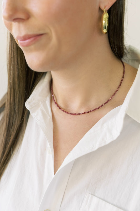 Mini Garnet Necklace