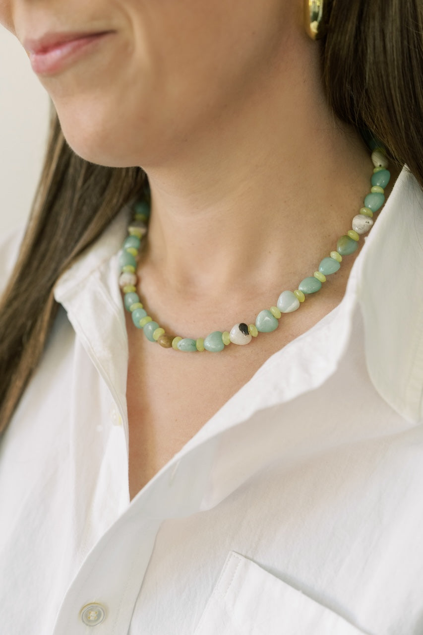 Amazonite Heart Necklace