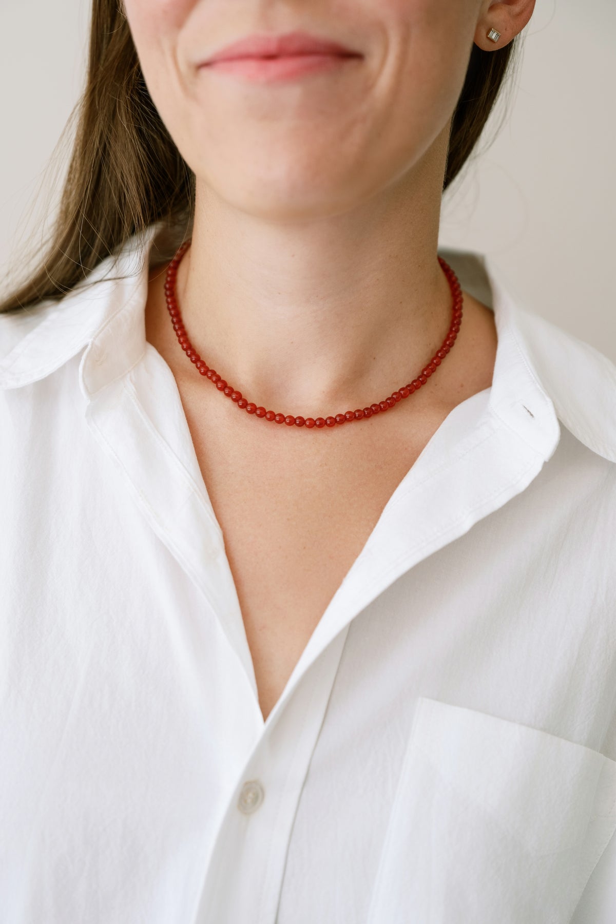 Mini Red Carnelian Necklace