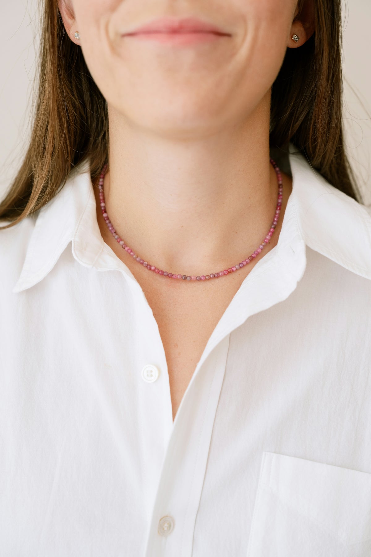 Mini Pink Ruby Necklace