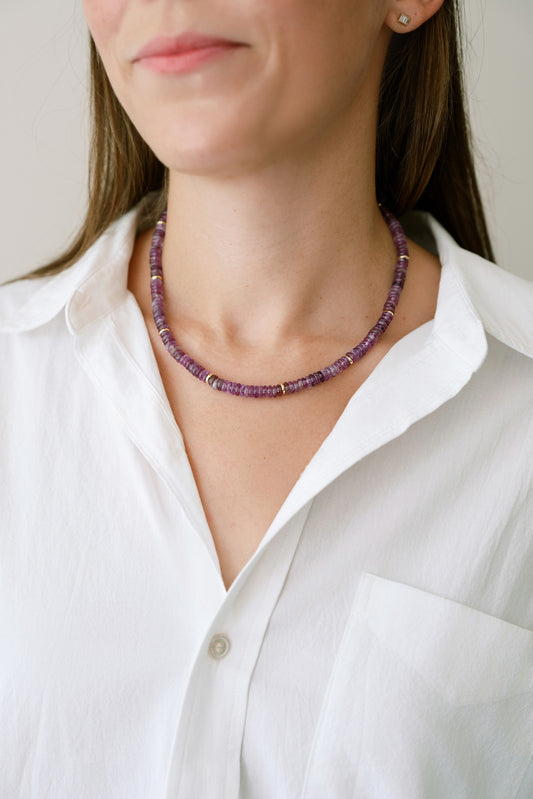 Amethyst and Gold Necklace