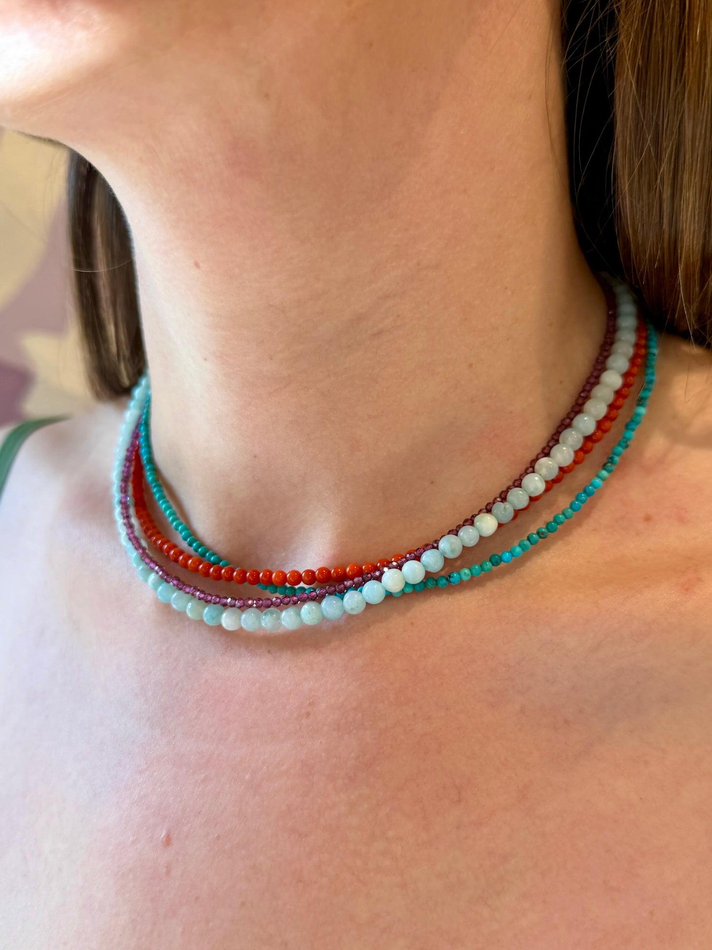 Mini Round Turquoise Necklace