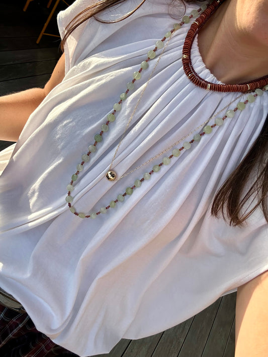 Gold Chain with Ball Pendant