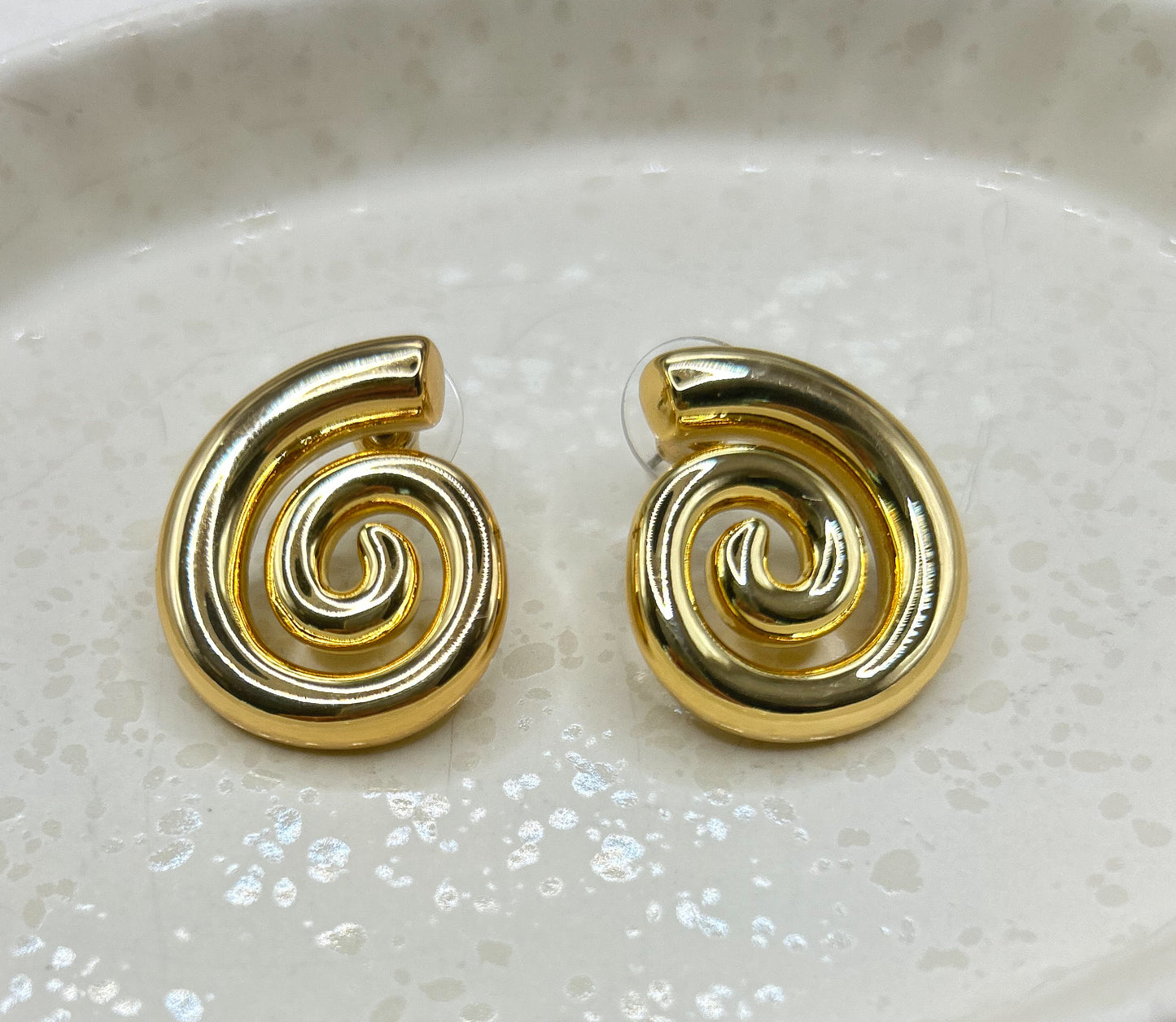 Gold Twirl Earrings