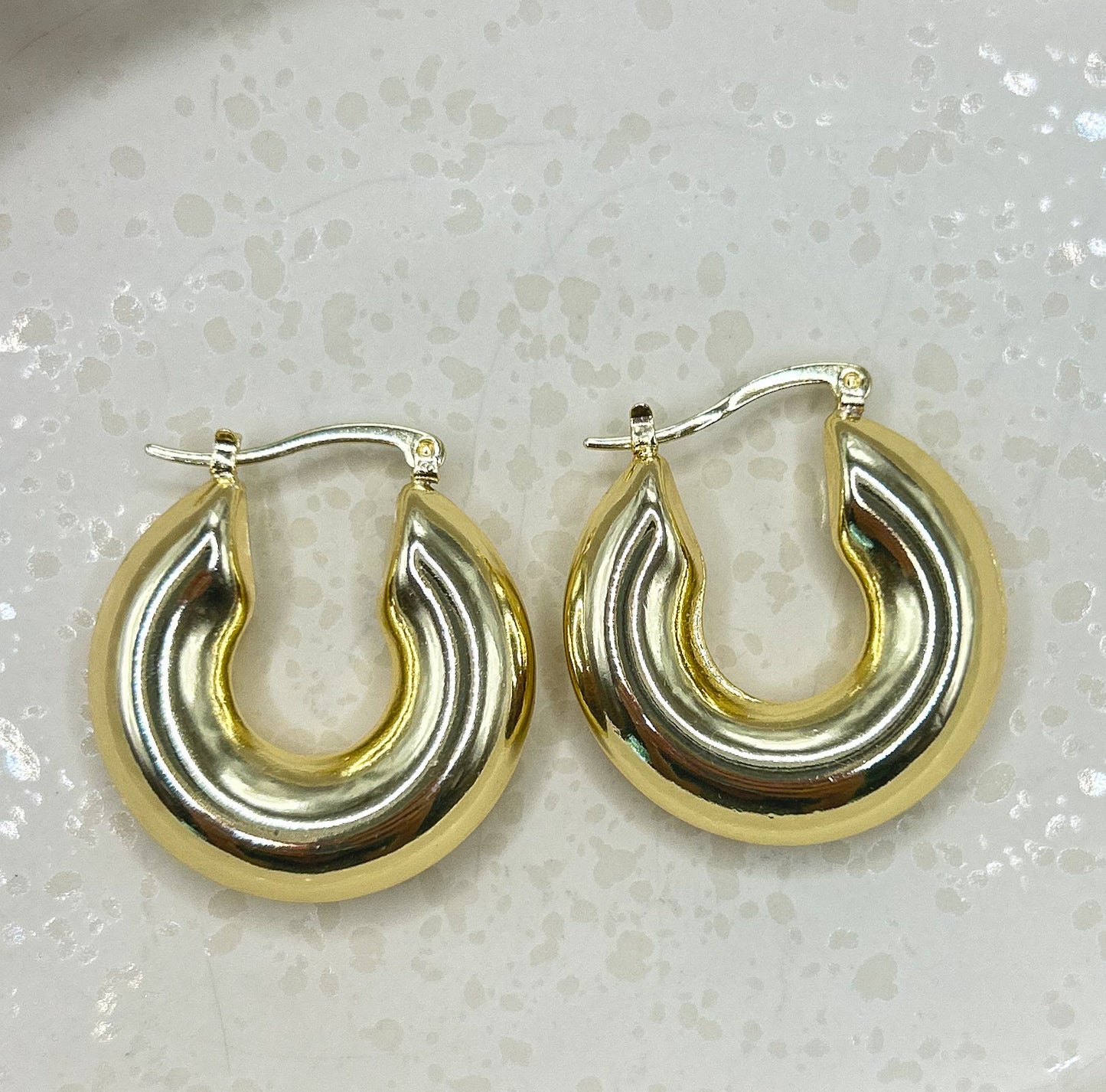 Gold Bubble Hoops